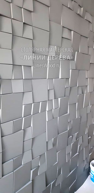 Стеновая панель из отдельных элементов, покрытых эмалью